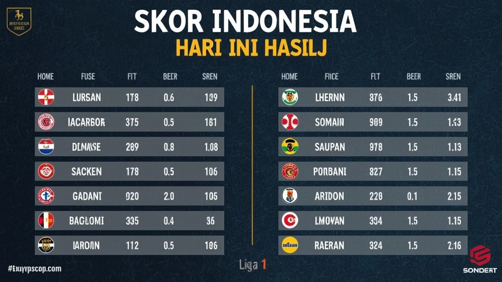 skor bola indonesia